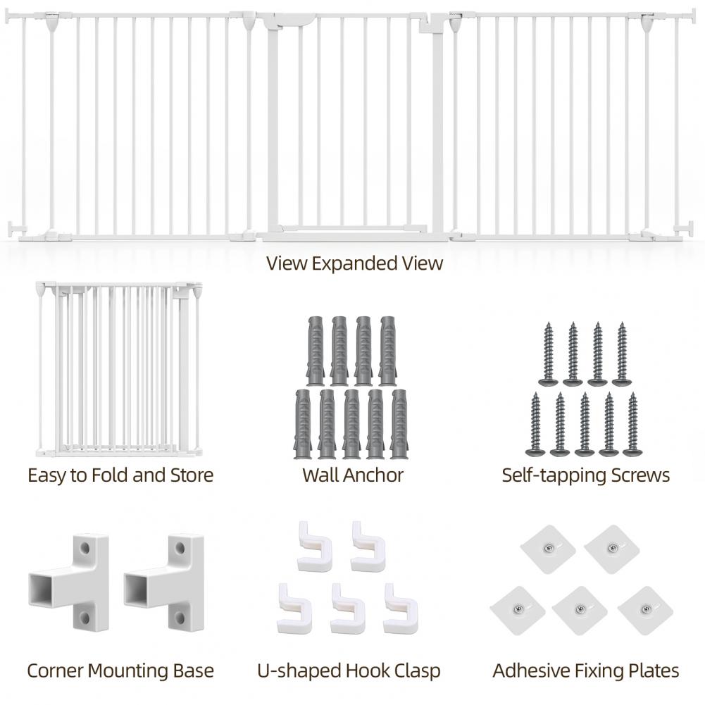 Baby Gate Extra Wide - Extra Wide Pet Safety Gate, Auto