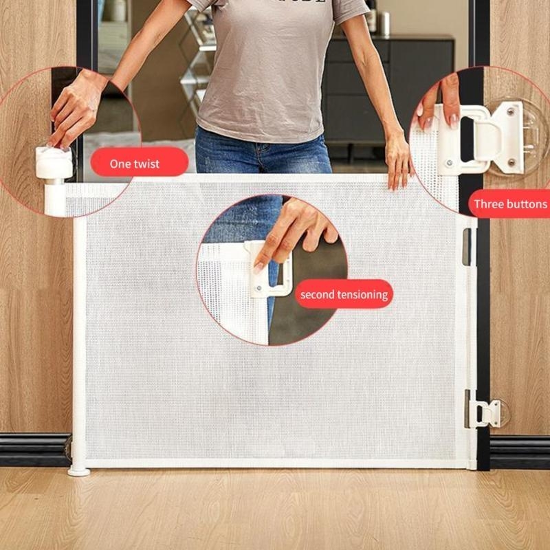 Baby Gate Extra Wide - Retractable Pet Gate Baby Gate Installation