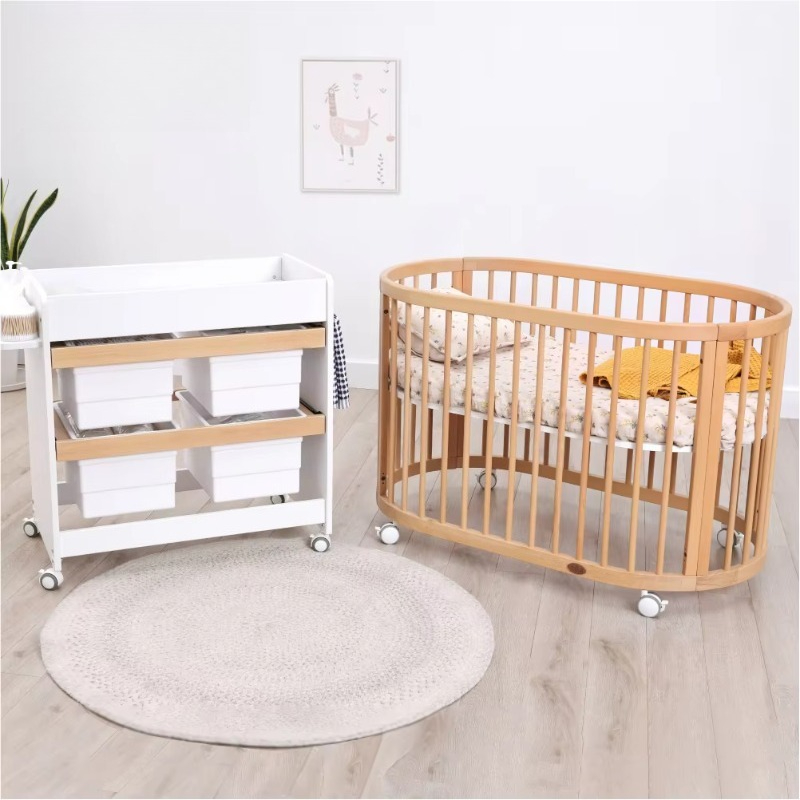 Convertible Crib Set - Multifunctional nursery furniture set convertible 3-in-1