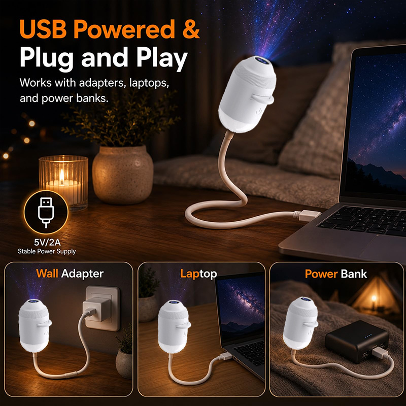 Night Light Projector Stars - Dynamic Night Light Projector Starry Sky