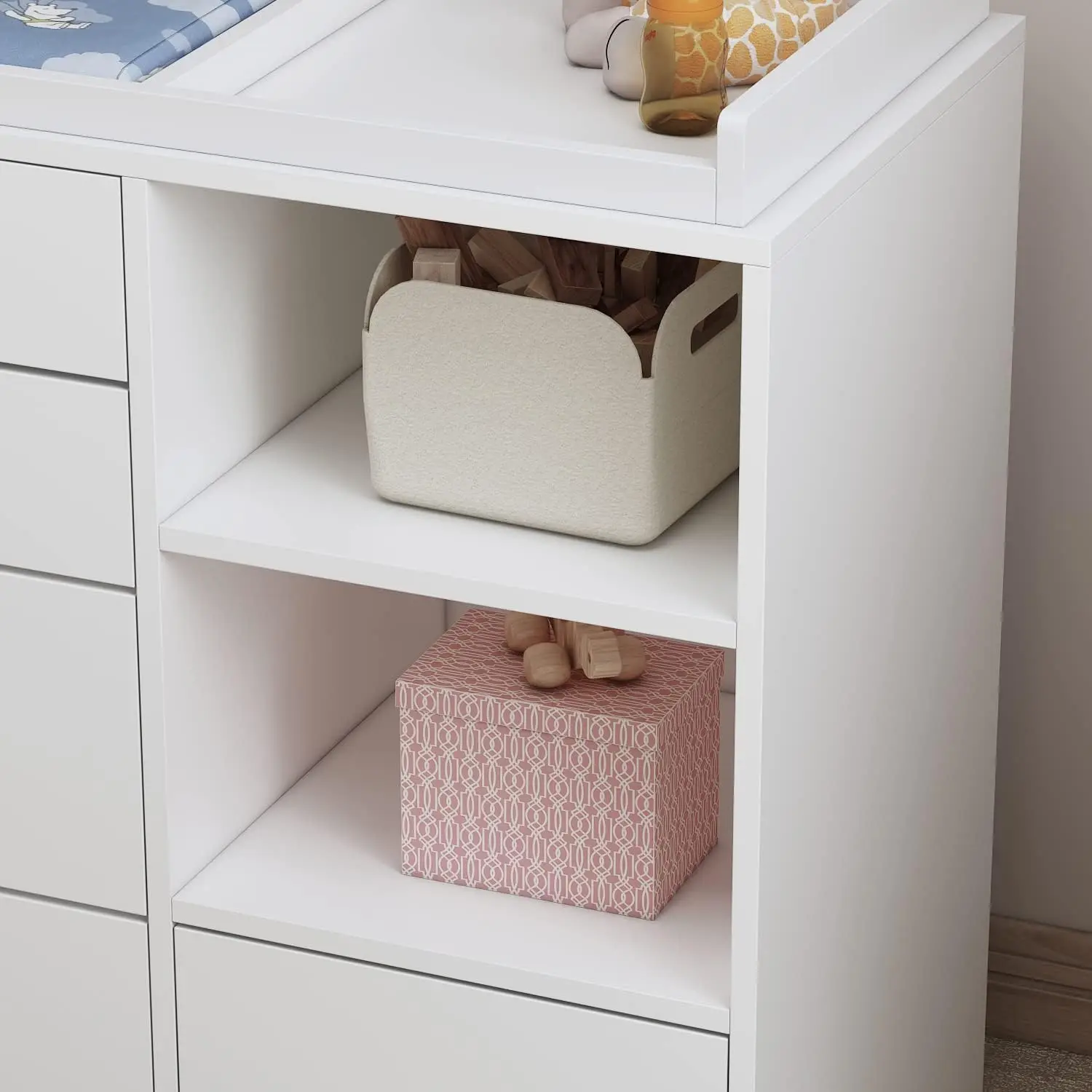 Nursery Baby Dresser, White Be - Baby Nursery Chest Of Drawers recension och pris