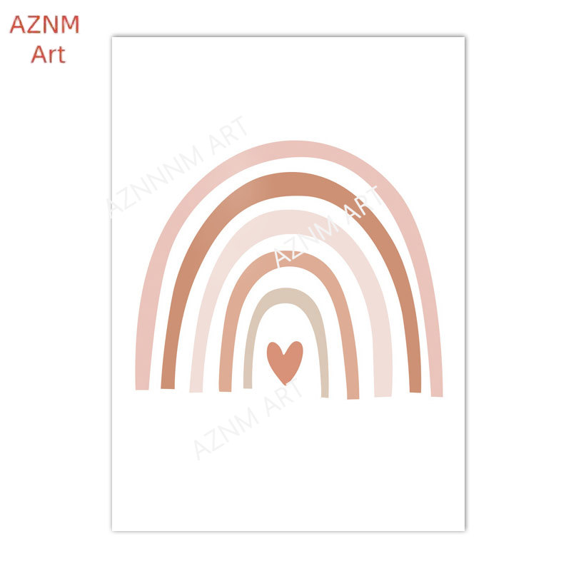 1/3PCS ，Cartoon Heart Rainbow  - Baby Nursery Pictures recension och pris