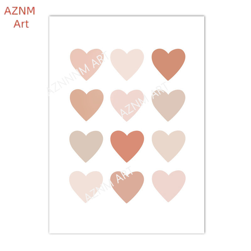 1/3PCS ，Cartoon Heart Rainbow  - Baby Nursery Pictures recension och pris