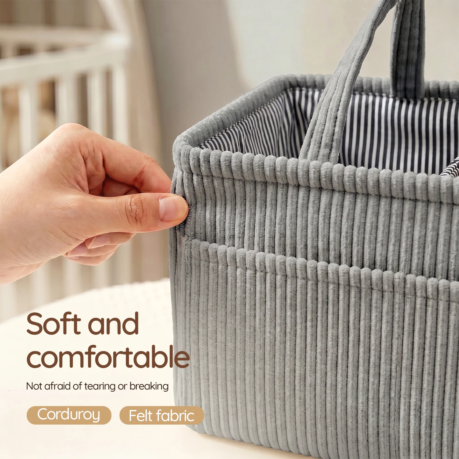 Baby Nappy Caddy Organizer Fol - Baby Nursery Organizer recension och pris