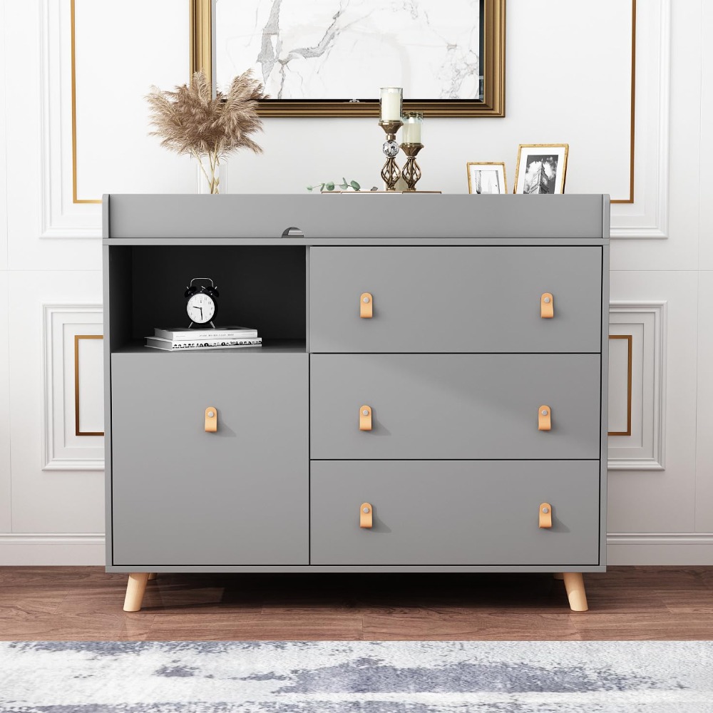 Baby Dresser Changing Table, T - Baby Nursery Chest Of Drawers recension och pris