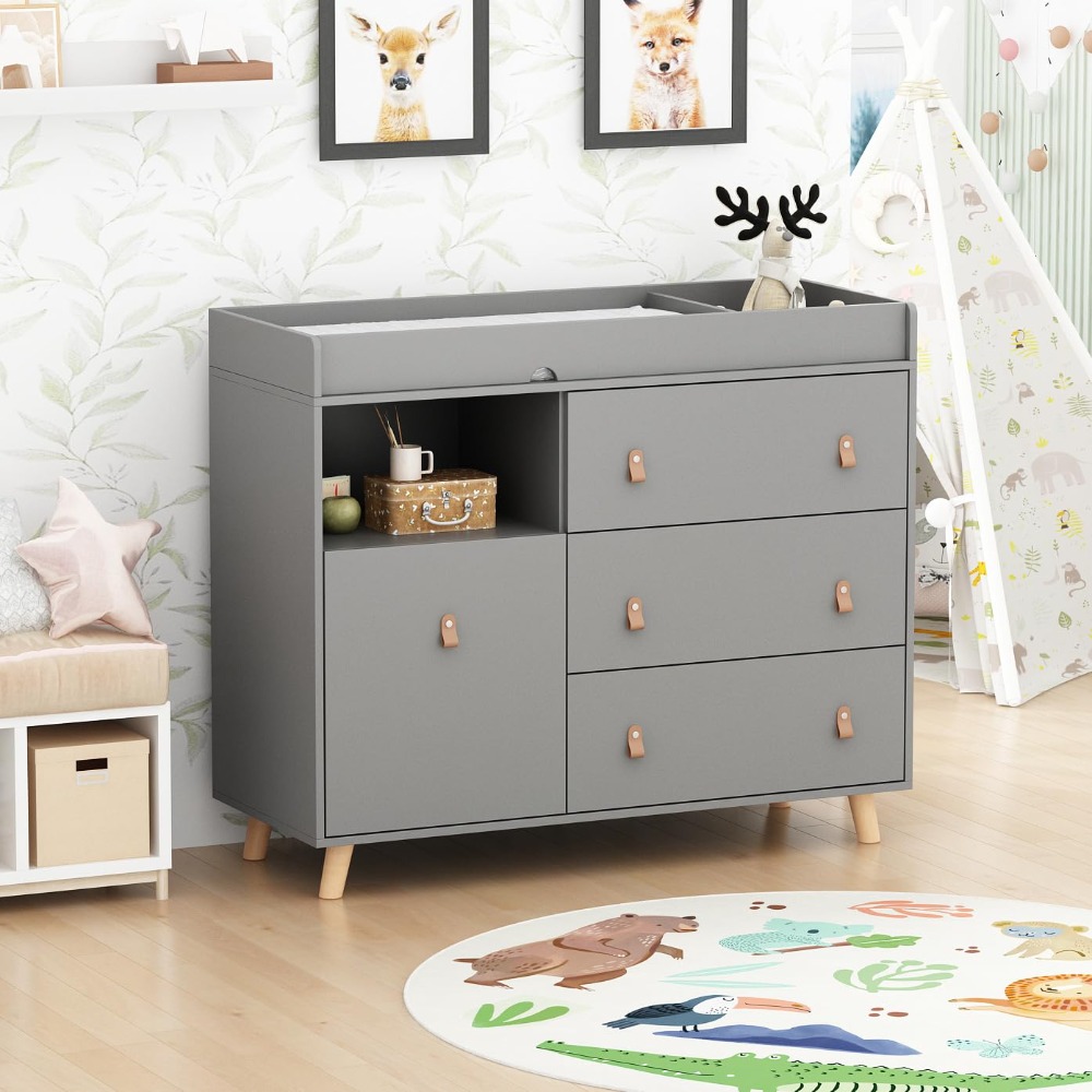 Baby Dresser Changing Table, T - Baby Nursery Chest Of Drawers recension och pris