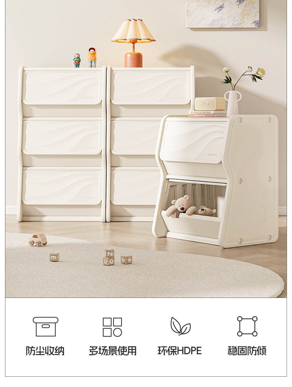 Babyviva Kids Dresser, 4-Drawe - Baby Nursery Chest Of Drawers recension och pris