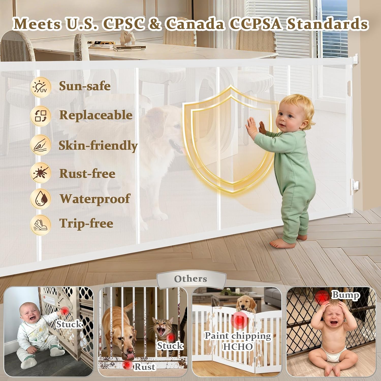 Retractable Baby Gates Extra W - Baby Gate Extra Wide recension och pris
