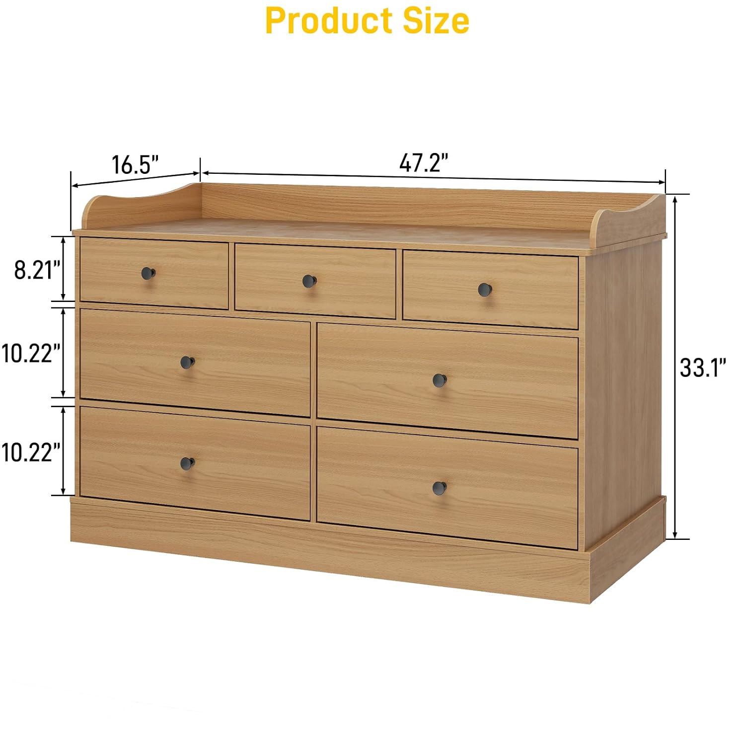 Kids Dresser with 7 Drawers &  - Baby Nursery Chest Of Drawers recension och pris