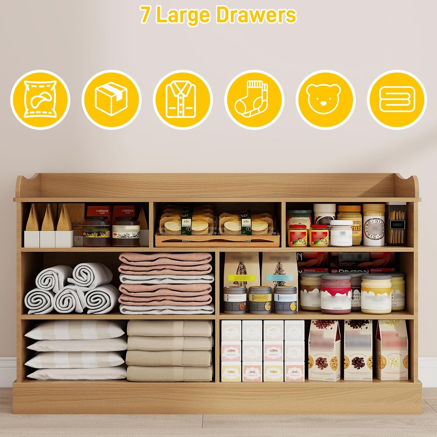 Kids Dresser with 7 Drawers &  - Baby Nursery Chest Of Drawers recension och pris