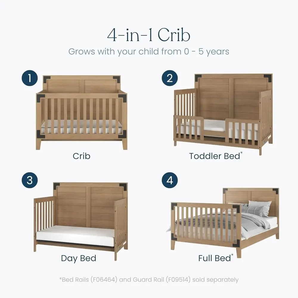 Lucas Design 4-in-1 Convertibl - Convertible Crib Set recension och pris