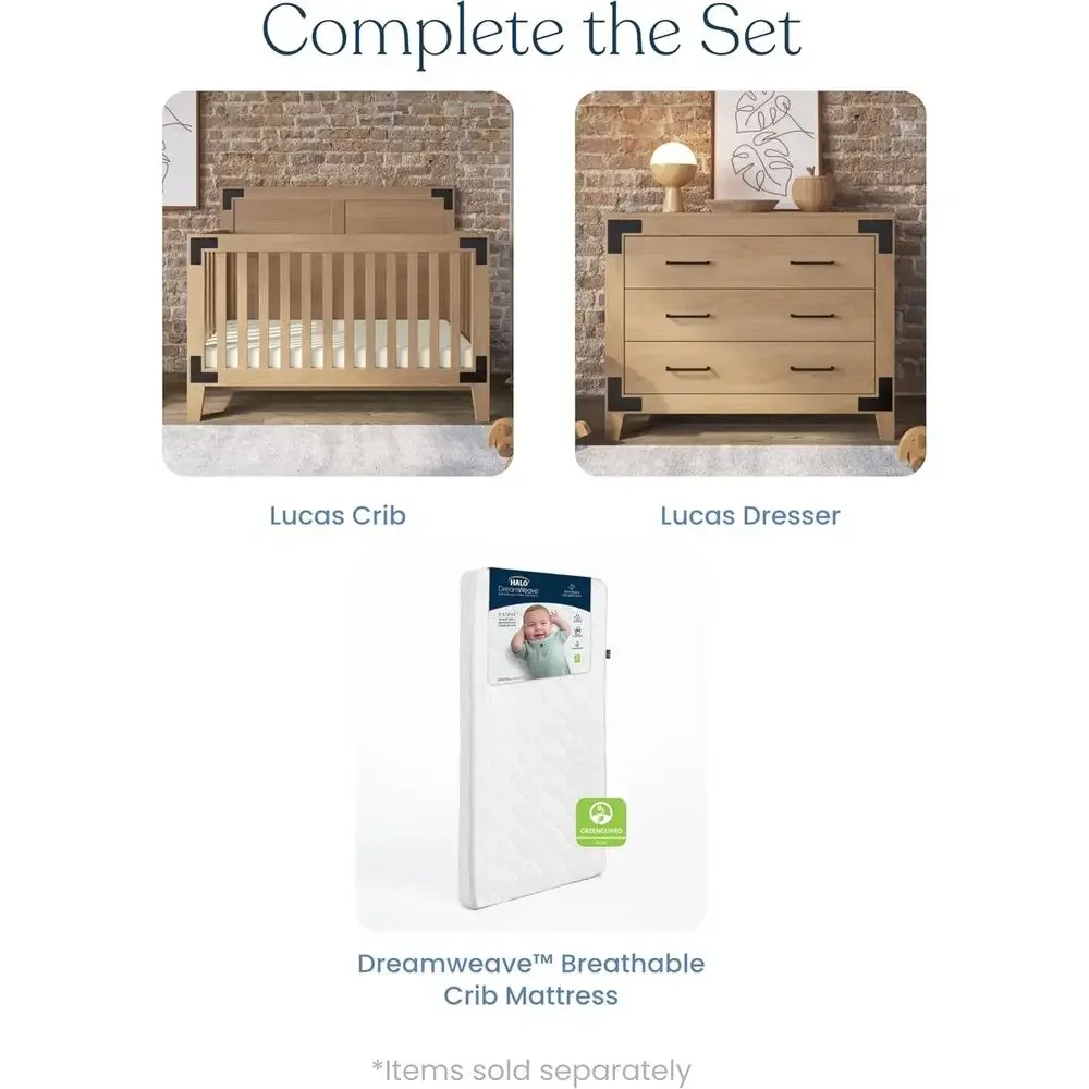 Lucas Design 4-in-1 Convertibl - Convertible Crib Set recension och pris