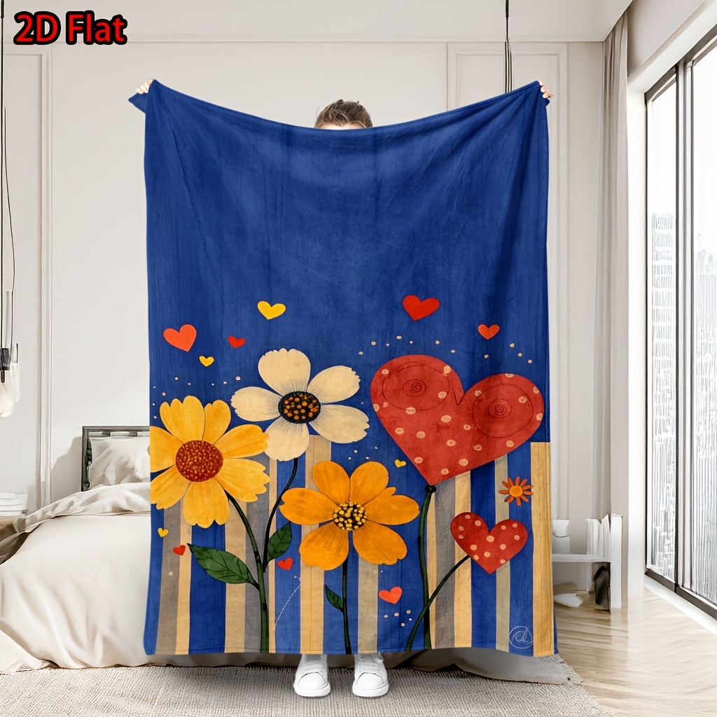 Boho Floral Heart Pattern Thro - Baby Nursery Accent Wall recension och pris