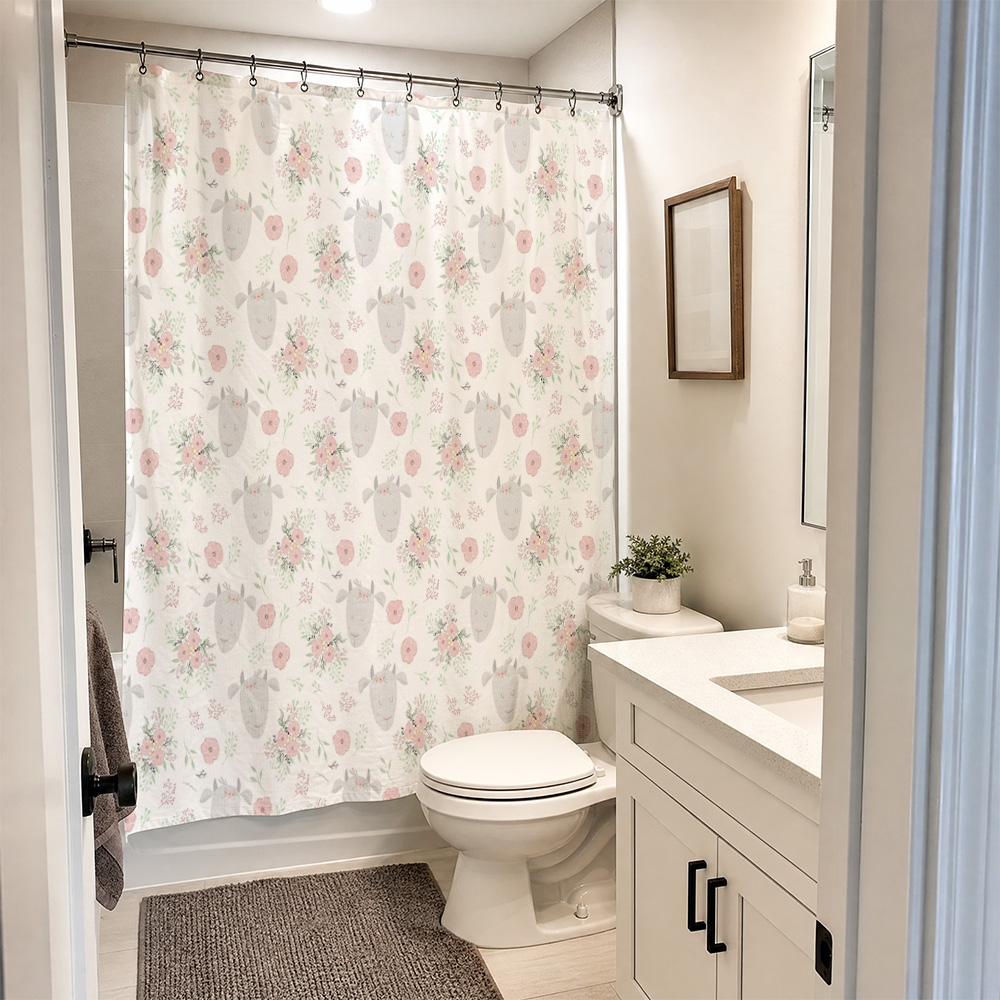 Cute Floral Baby Shower Curtai - Baby Nursery Accent Wall recension och pris