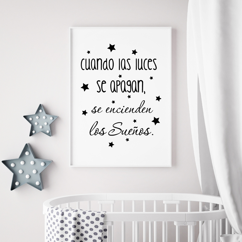 Spanish Kids Bedroom Art Decor - Baby Nursery In Spanish recension och pris