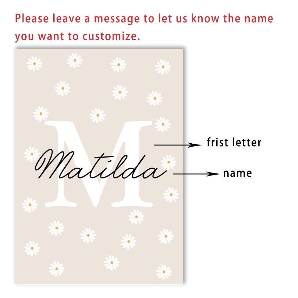 Personalized Name Wildflower N - Baby Nursery Vase recension och pris