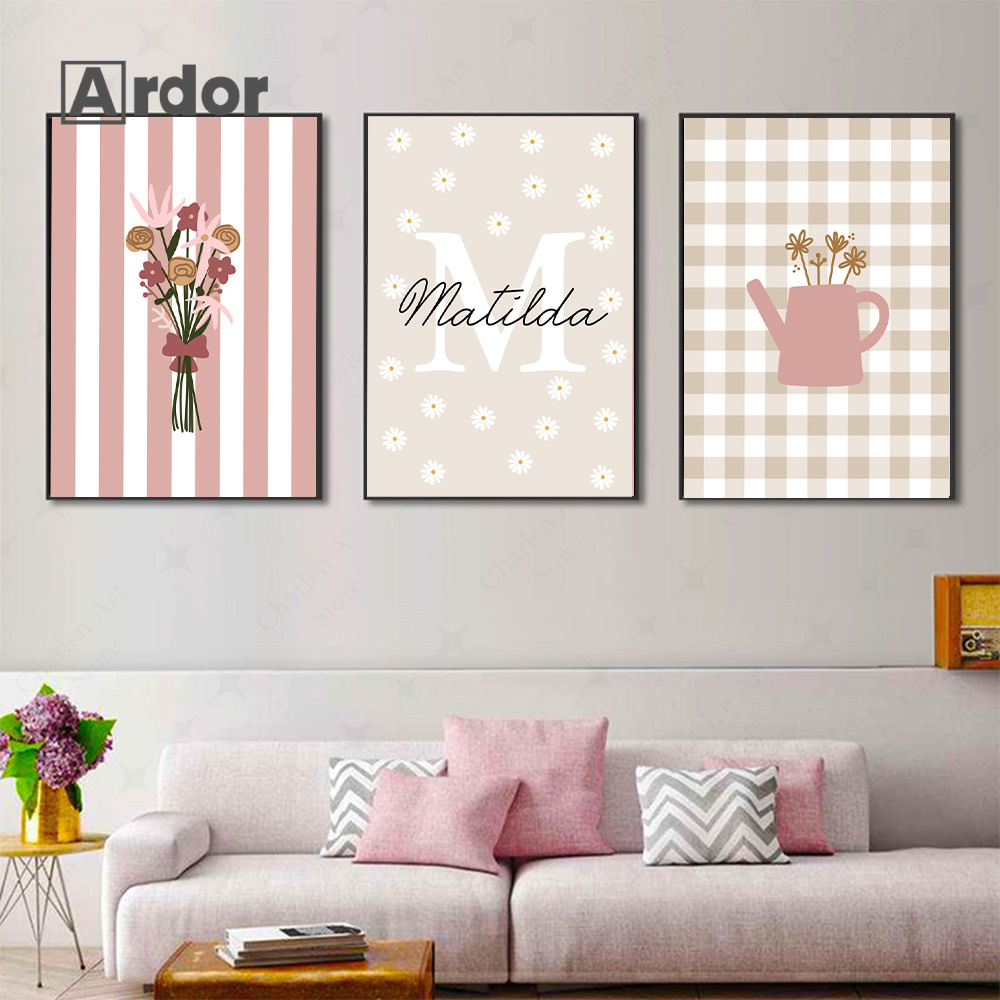 Personalized Name Wildflower N - Baby Nursery Vase recension och pris