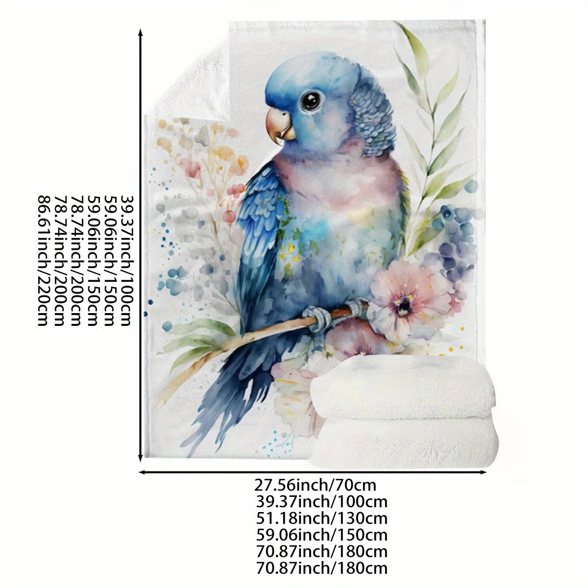 Watercolor Parrot Floral Blank - Baby Nursery Accent Wall recension och pris