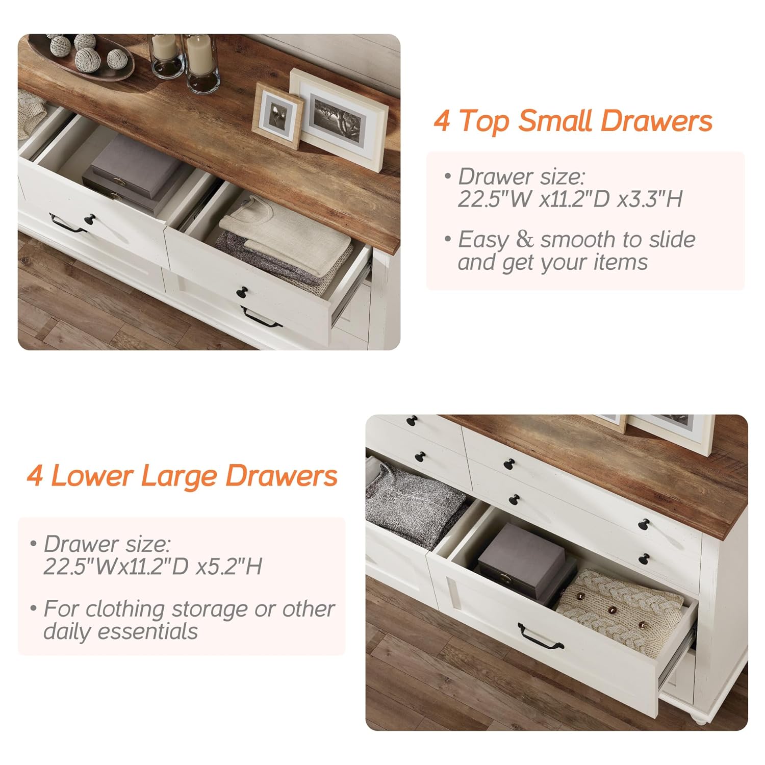 Modern  Kids Dresser with 7 Dr - Baby Nursery Chest Of Drawers recension och pris