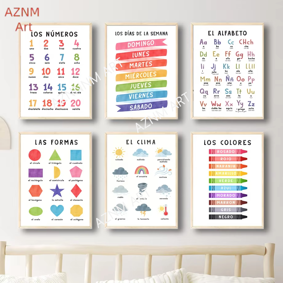 1PC Educational Spanish Alphab - Baby Nursery In Spanish recension och pris