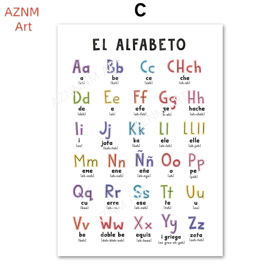 1PC Educational Spanish Alphab - Baby Nursery In Spanish recension och pris