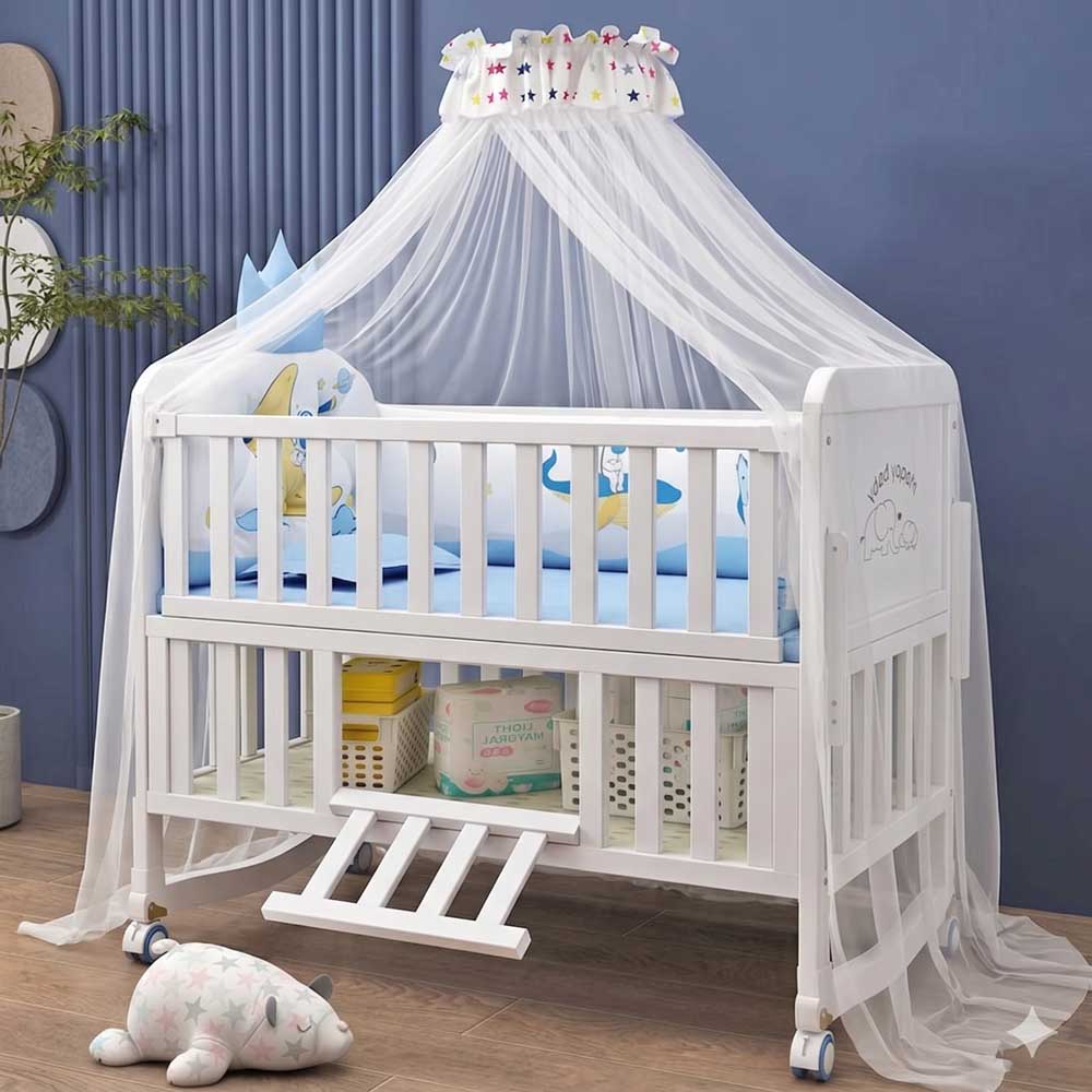 Premium Baby Crib Solid Wood C - Convertible Crib Set recension och pris