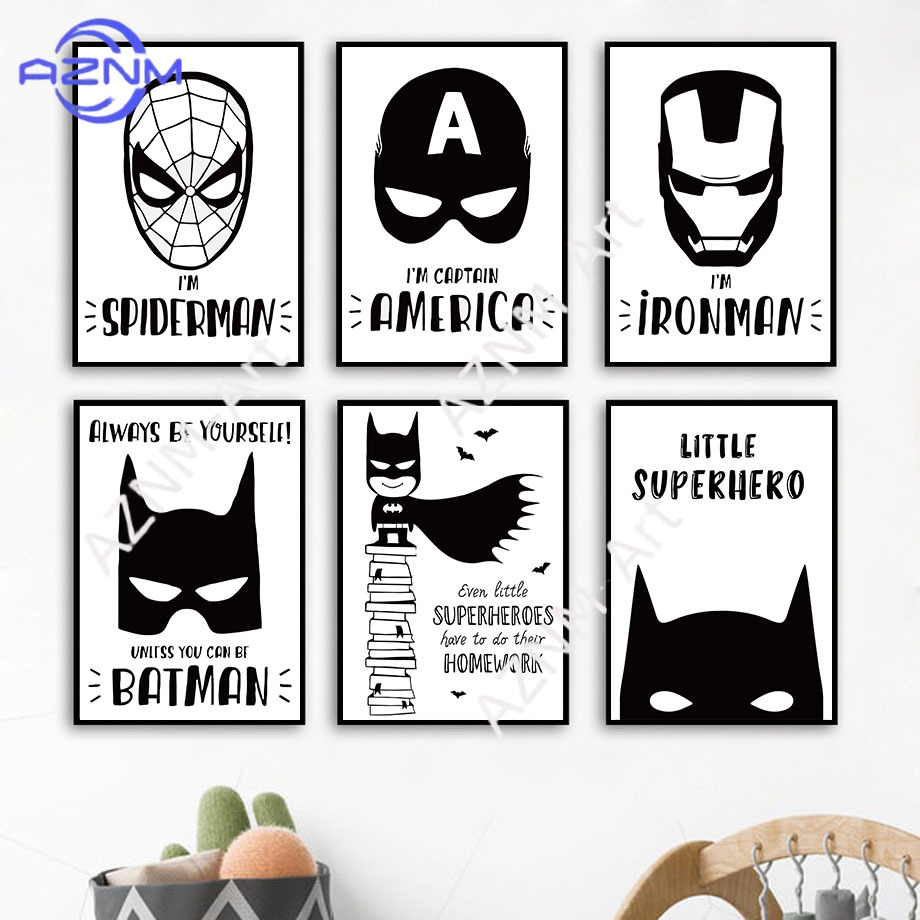 Wall Art Canvas Painting Bat C - Baby Nursery Pictures recension och pris
