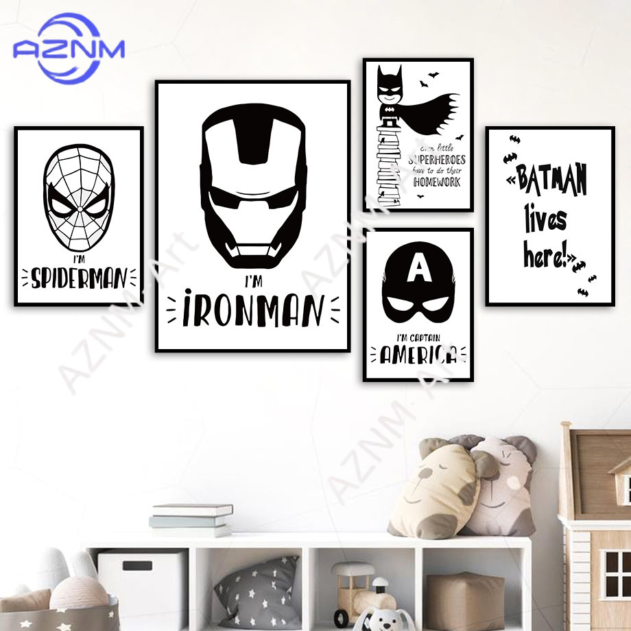 Wall Art Canvas Painting Bat C - Baby Nursery Pictures recension och pris