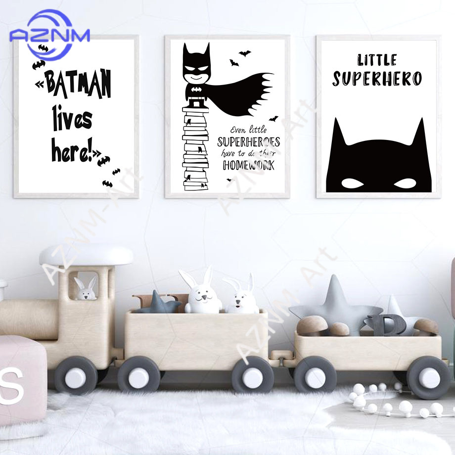 Wall Art Canvas Painting Bat C - Baby Nursery Pictures recension och pris